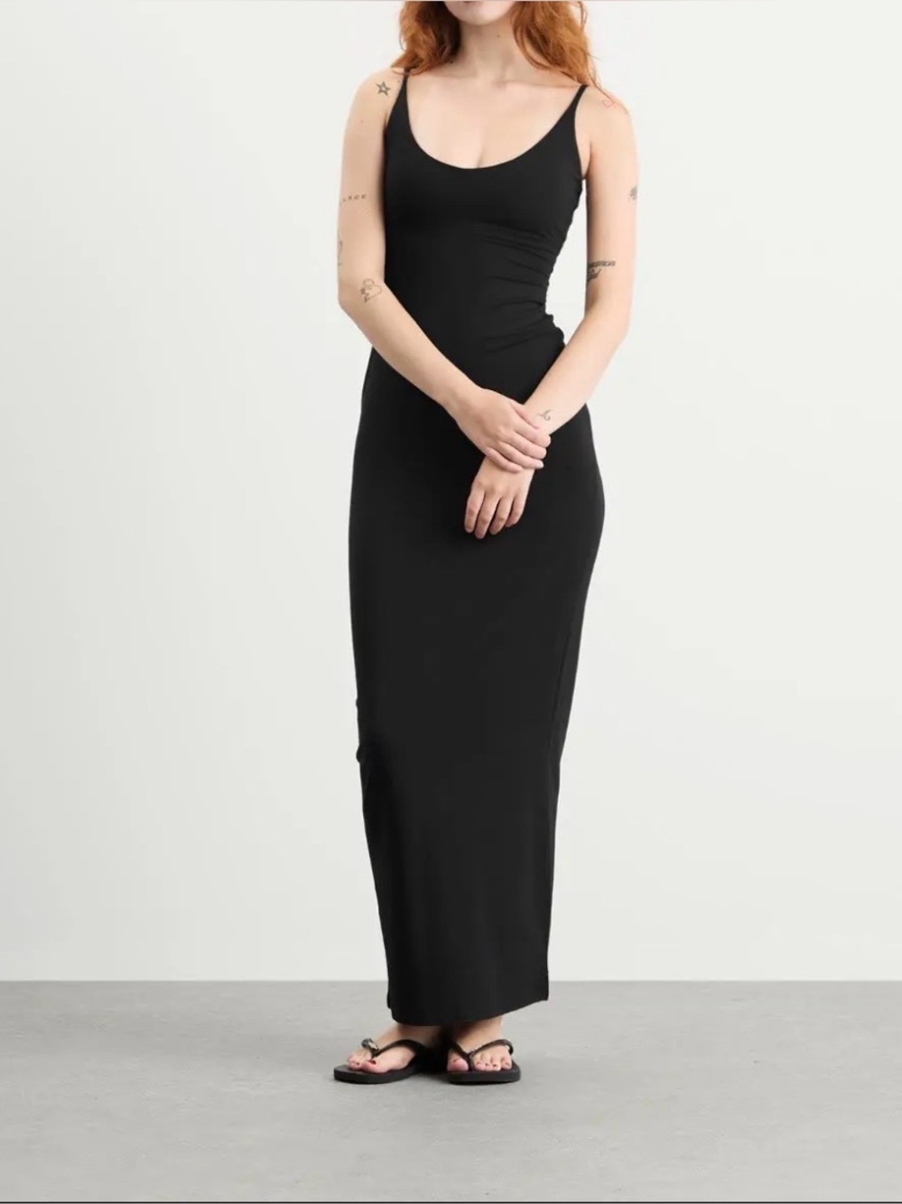 ♟️SKIMS Soft Lounge Skimpy Scoop Neck Dress | Graphite | S | NWT 🏷️